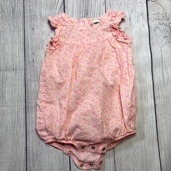 Other - OSHKOSH • Sleeveless Floral Onesie T1